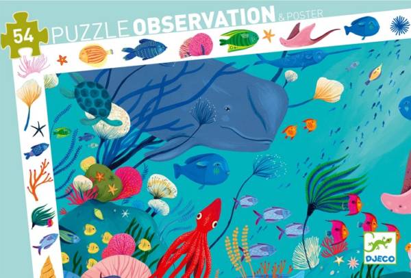 Puzzle observation Aquatique - 54 pièces