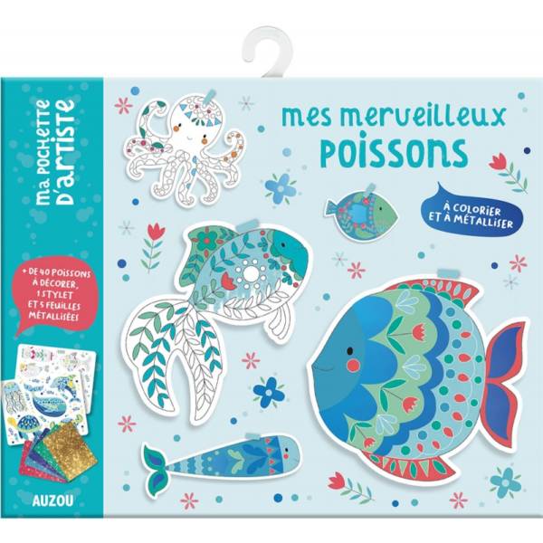 Mes merveilleux poissons à colorier et à métalliser