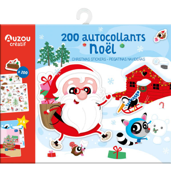 200 autocollants repositionnables Noël