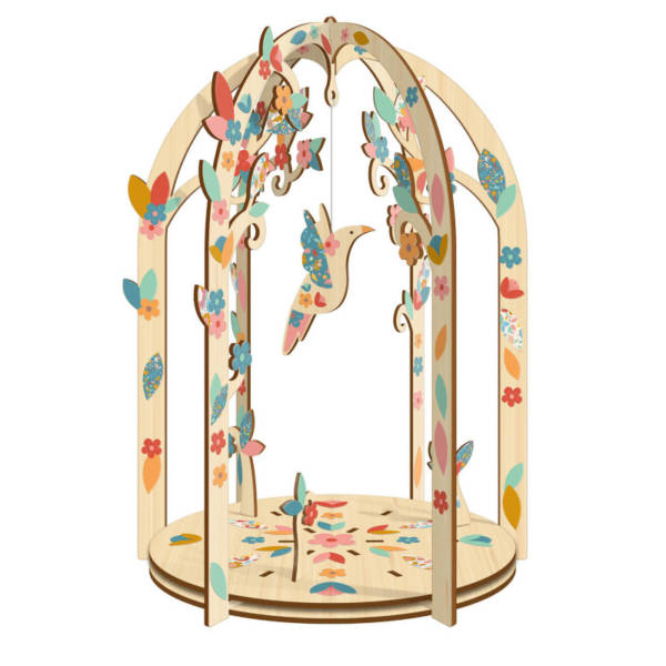 Mon porte-bijoux : bois et liberty – Image 2