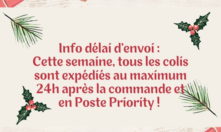 Délai pour les envois : semaine de Noël