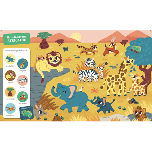 Cherche et trouve des tout-petits : La jungle et la savane – Image 2