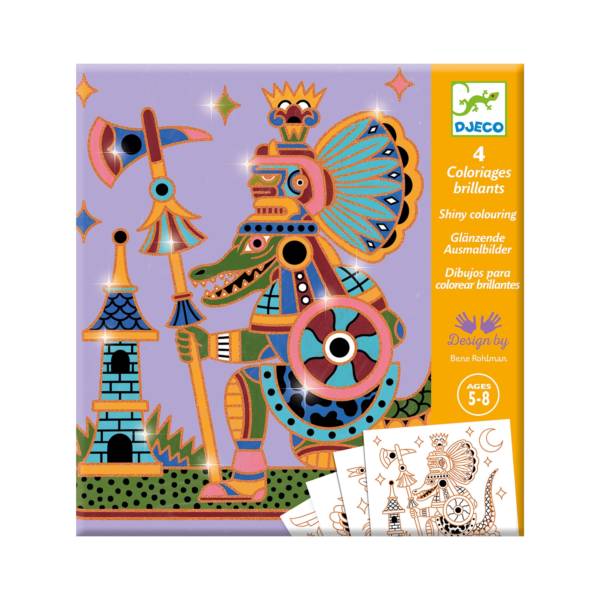 Coloriages brillants : Guerriers animaux