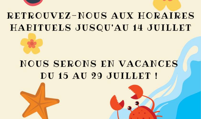 Infos vacances d’été 2023