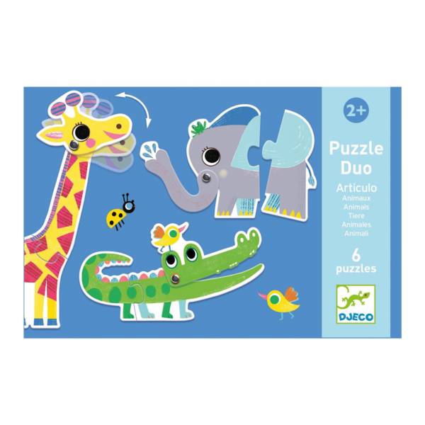 Puzzle duo articulés animaux