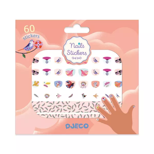 Autocollants pour les ongles : plumes