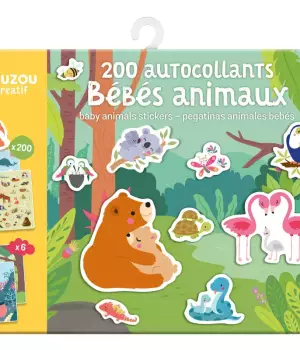 200 autocollants bébés animaux