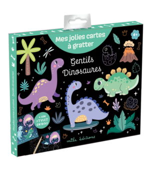 Mes jolies cartes à gratter : gentils dinosaures