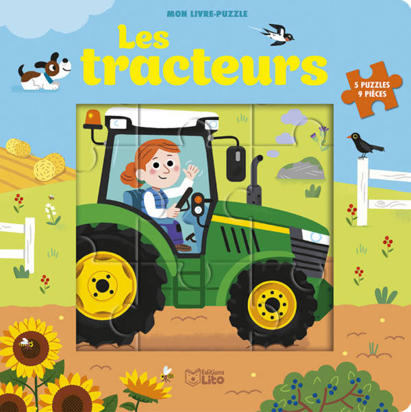 Les tracteurs : livre-puzzle