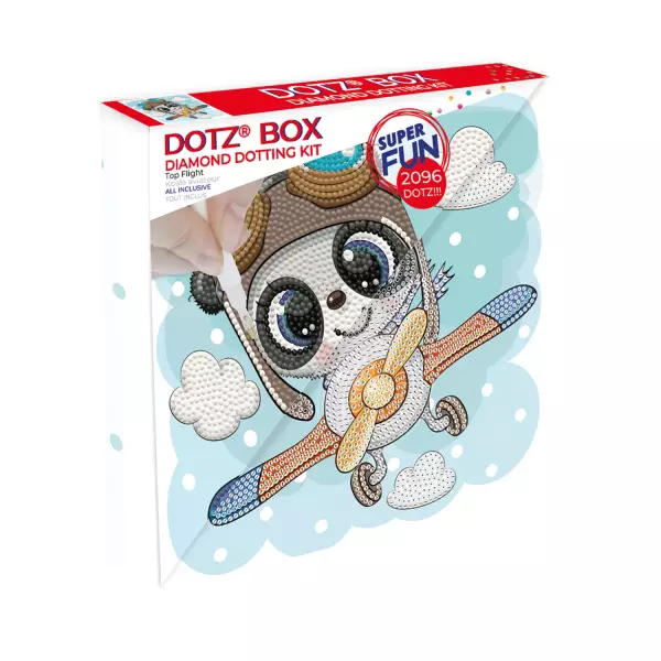 Panda en avion : Diamond Dotting Kit
