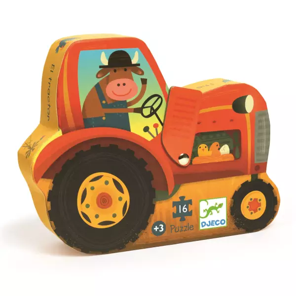 Le tracteur - puzzle 16 pièces