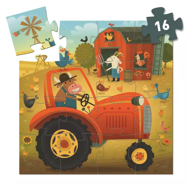 Le tracteur - puzzle 16 pièces – Image 2