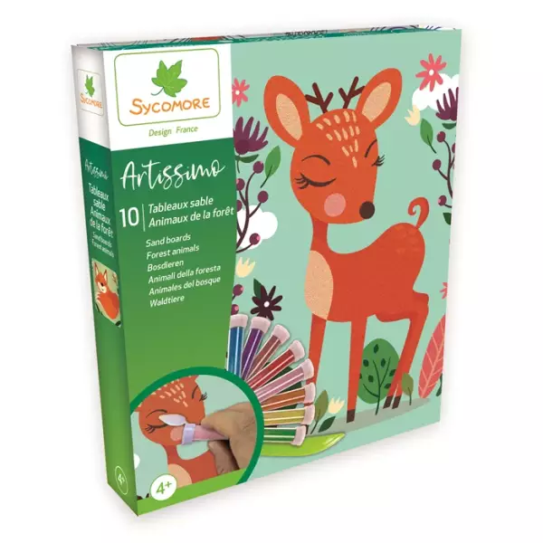 10 tableaux sable Animaux de la forêt