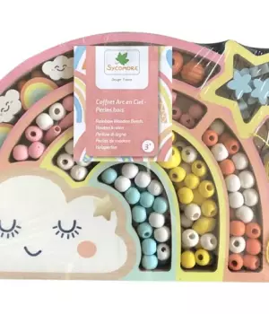 Coffret Arc-en-ciel Perles bois