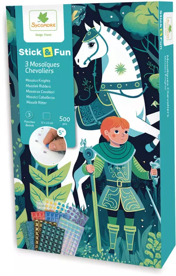 Stick and Fun : 3 mosaïques chevaliers