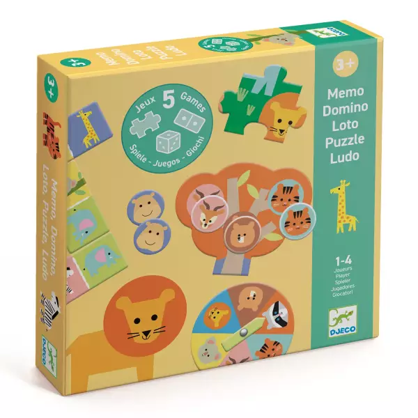 Memo Domino Loto Puzzle Ludo : Animaux sauvages
