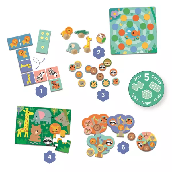 Memo Domino Loto Puzzle Ludo : Animaux sauvages – Image 2