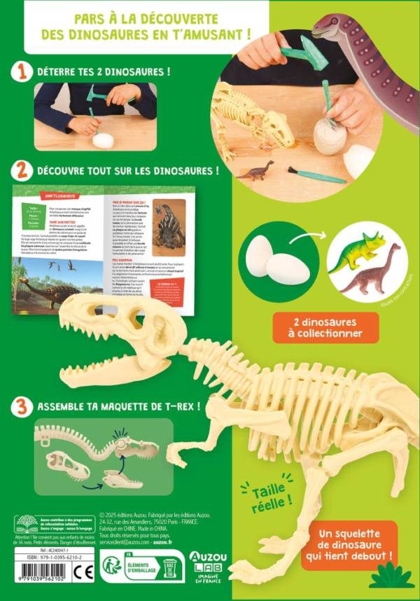 Je découvre les dinosaures : assemble ta maquette de t-rex – Image 3