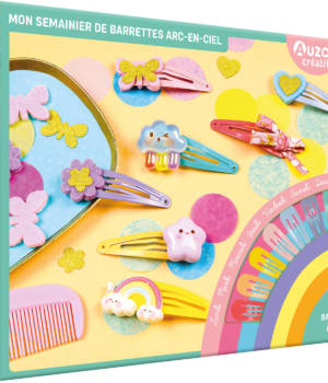 Mon semainier de barrettes arc-en-ciel