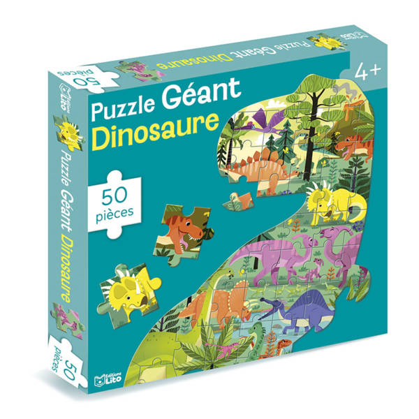 Puzzle géant dinosaure 50 pcs
