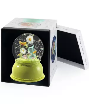 Veilleuse avec neige paillette : lapin