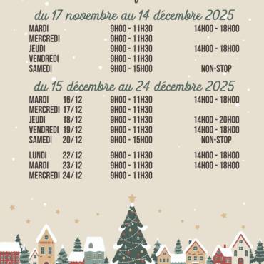 Horaire de fin d’année