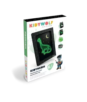 Kidyneon Dinosaures : Kit pour décoration murale lumineuse