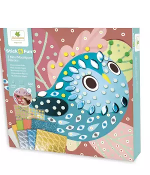 Stick and Fun : 3 maxi mosaïques oiseaux