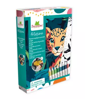 Jungle : feutres acryliques au numéro