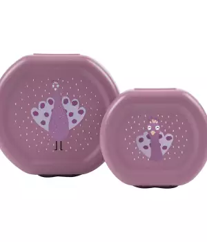 Boîte à goûter paon 2 pcs
