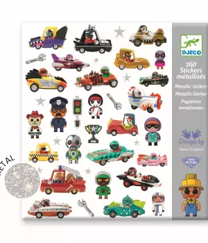 160 Stickers métallisés : Crazy motors