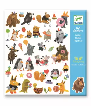 160 Stickers : Fluffy Friends