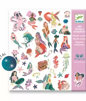 160 Stickers métallisés : Scintillantes sirènes