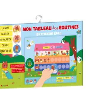 Mon tableau des routines avec stickers épais repositionnables
